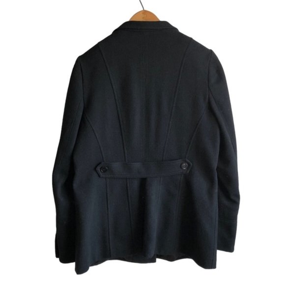 Vintage Le Chateau Button Up 90s Coat XL Black Wool Blend - Picture 4 of 16